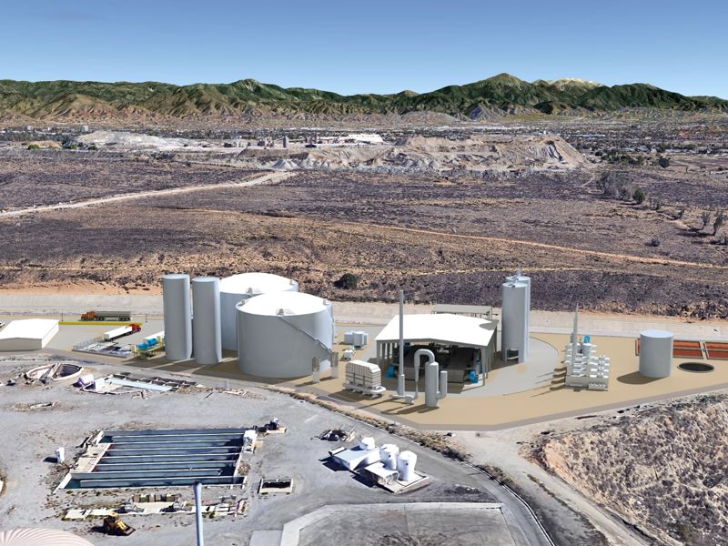 Aerial view of the Rialto Bioenergy Facility